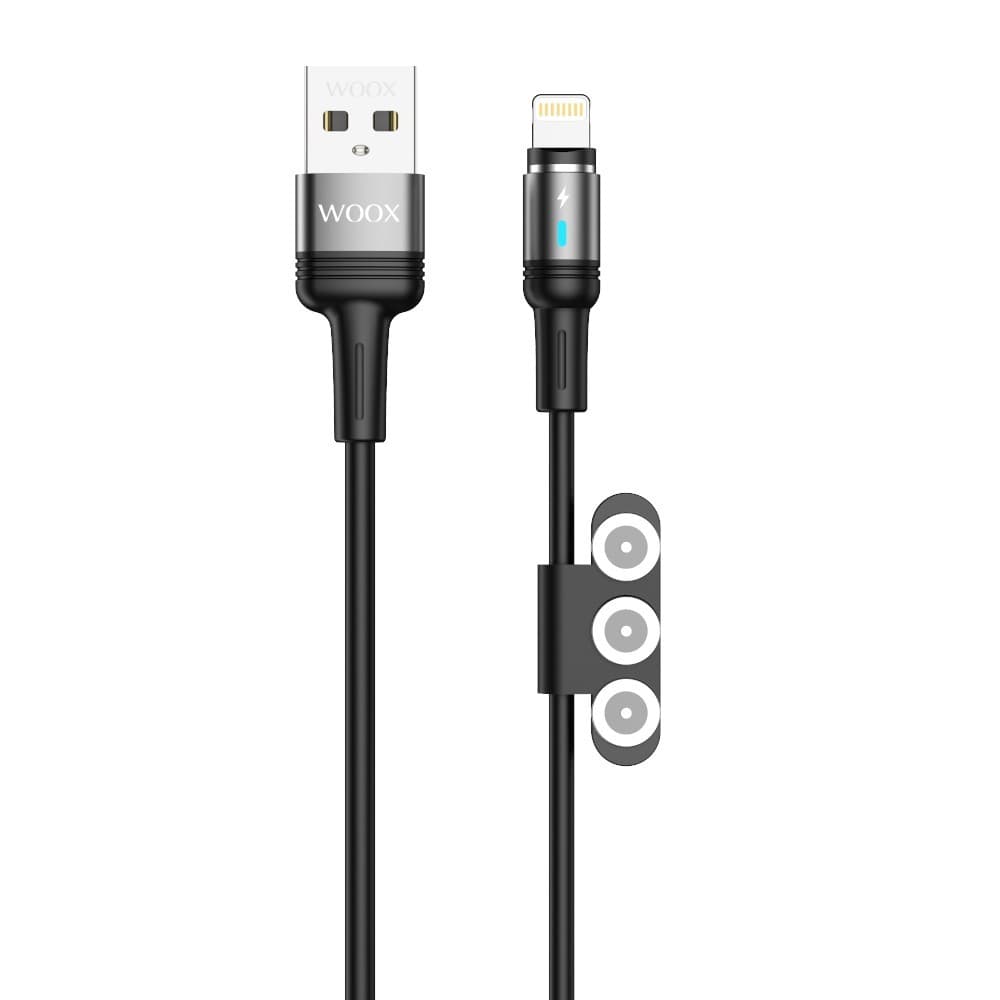 Cabo Magnético 3 em 1 MX0035 USB para Micro USB USB-C Lightning 1m Preto