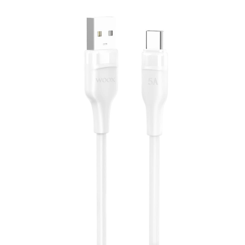 Cabo de Dados USB para Tipo-C MX0033 5A 1m Branco