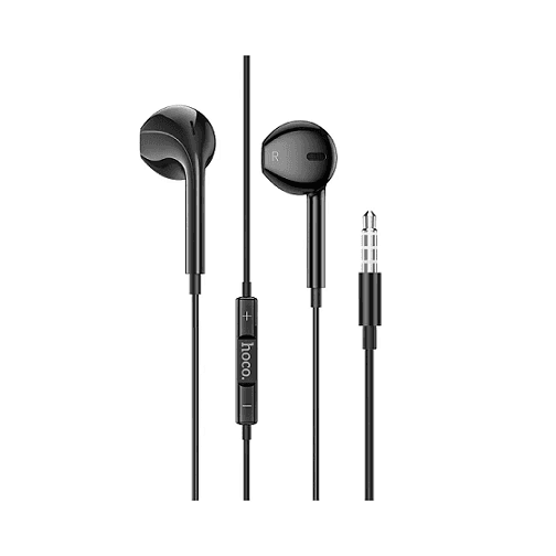 HOCO M101 Crystal joy wire-controlled earphones with microphone black