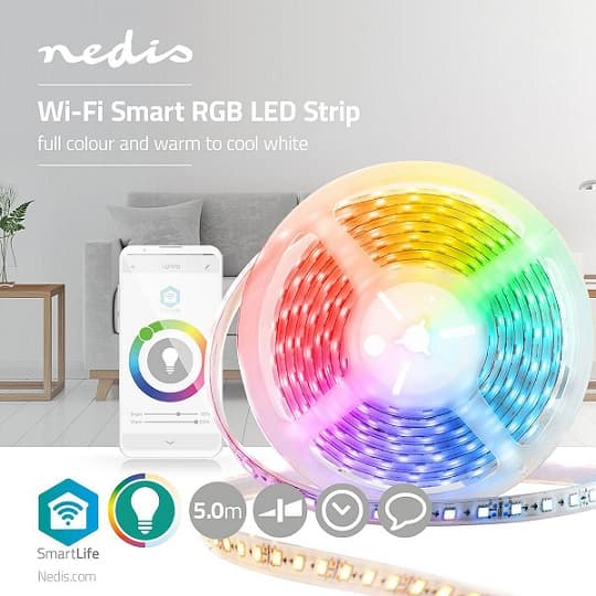 Nedis Fita 540 led 5050 12V 5W com Wifi Rgb 5 Metros – F0588VP